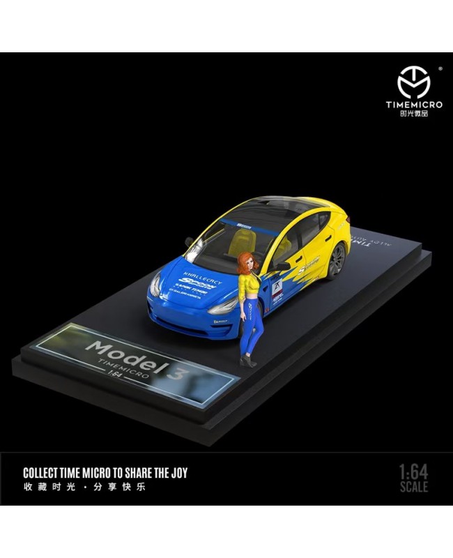 (預訂 Pre-order) TimeMicro 1/64 Tesla Model3 Spoon 人偶版 (Diecast car model)