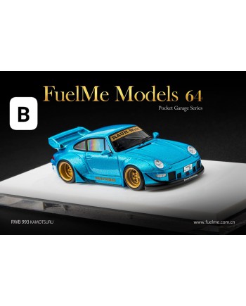 (預訂 Pre-order) FUELME MODELS 1/64 RWB993 (Resin car model) 限量299台 Kamotsuru 藍色