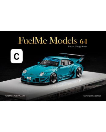 (預訂 Pre-order) FUELME MODELS 1/64 RWB993 (Resin car model) 限量299台 Rauh Passion 邁阿密藍