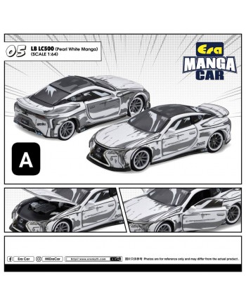 (預訂 Pre-order) ERA CAR 1/64 LB LC500 MANGA (Diecast car model) ME005 05 LB LC500 Pearl White Manga