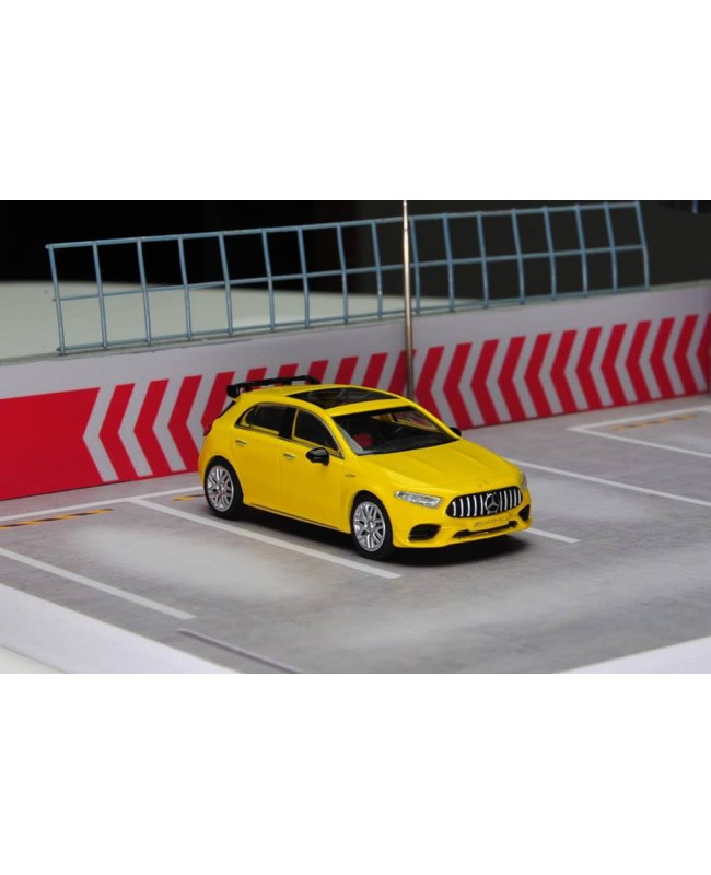 (預訂 Pre-order) Kilo Works KW 1:64 Mercedes A級4代 W177 AMG A45S 四門掀背版 (Diecast car model) Yellow