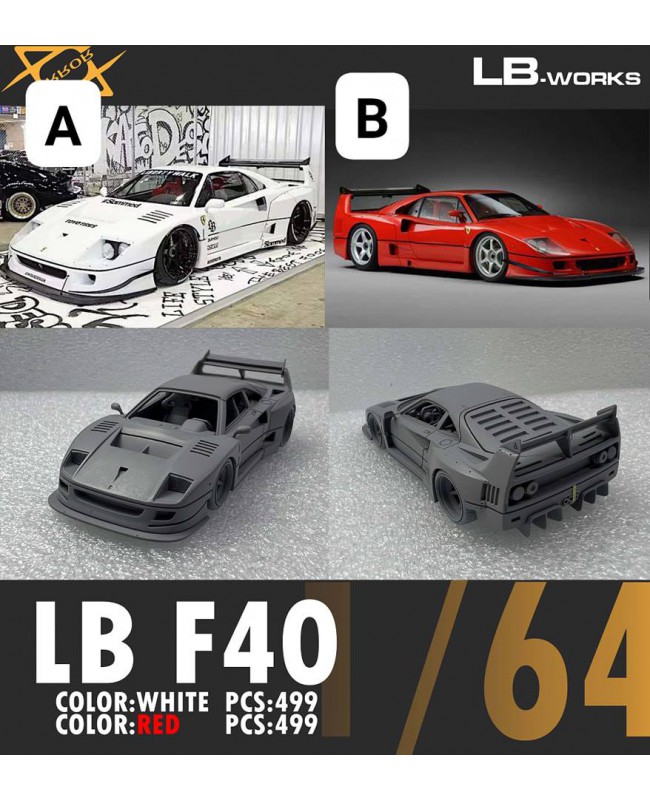 (預訂 Pre-order) 404 Error 1/64 LBWK Ferrari F40 first edition (Resin car model) 限量499台 Red
