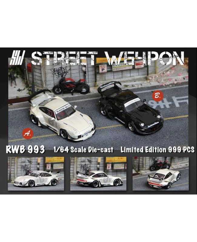(預訂 Pre-order) SW 1/64 RWB 993 (Diecast car model) 限量999台 Black