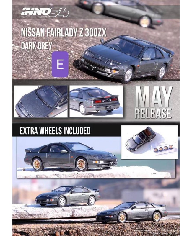 (預訂 Pre-order) Inno64 NISSAN 300ZX (Z32) Oxford Grey Metallic 金屬灰色 IN64-300ZX-OGM (Diecast car model)