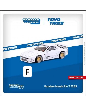 (預訂 Pre-order) Tarmac Works 1/64 T64R-066-WH - Pandem Mazda RX-7 FC3S White (Diecast car model)