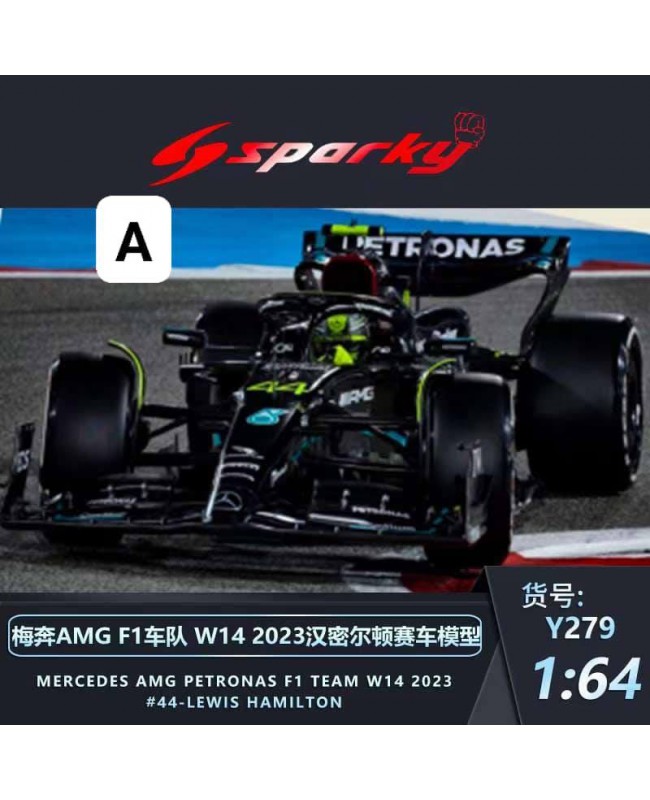 (預訂 Pre-order) Sparky 1:64 F1 2023 Y279 Mercedes AMG Petronas W14 #44 Lewis Hamilton (Diecast car model)