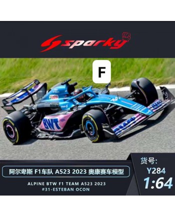 (預訂 Pre-order) Sparky 1:64 F1 2023 Y284 Alpine A523 No.31 BWT Alpine F1 Team Esteban Ocon (Diecast car model)