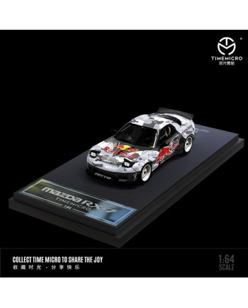 (預訂 Pre-order) TimeMicro 1:64 Mazda RX-7 紅牛 (Diecast car model) 紅牛迷彩普通版