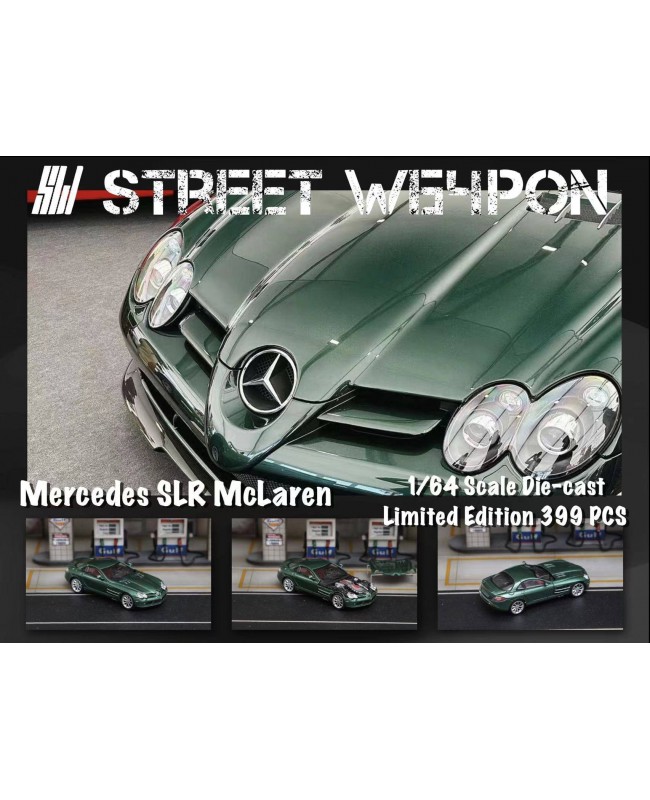(預訂 Pre-order) SW 1/64 Mercedes SLR Mclaren (Diecast car model) 限量399台 綠色