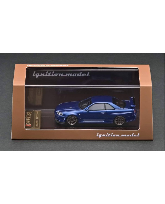 (預訂 Pre-order) Ignition Model IG2939 1/64 Nissan Skyline GT-R V-spec Ⅱ(R34) Bayside Blue (Resin car model)