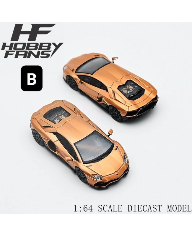 (預訂 Pre-order) HobbyFans 1/64 Aventador LP 780-4 Ultimae (Diecast car model) HF64-LP780-02GD Gold