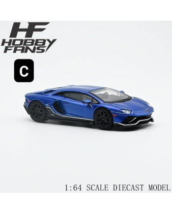 (預訂 Pre-order) HobbyFans 1/64 Aventador LP 780-4 Ultimae (Diecast car model) HF64-LP780-03BL Blue
