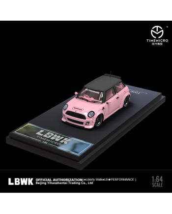 (預訂 Pre-order) TimeMicro 1/64 LBWK MiniCooper (Diecast car model) Peach pink 普通版
