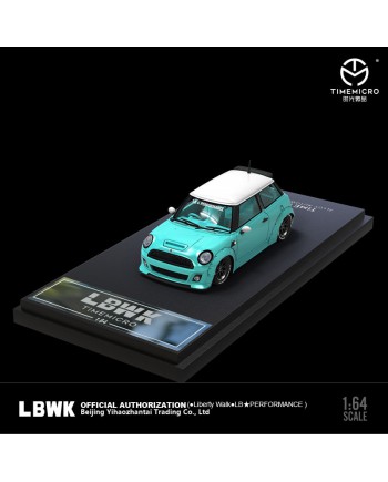 (預訂 Pre-order) TimeMicro 1/64 LBWK MiniCooper (Diecast car model) Tiffany Blue 普通版