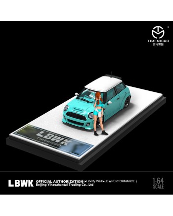 (預訂 Pre-order) TimeMicro 1/64 LBWK MiniCooper (Diecast car model) Tiffany Blue 人偶版