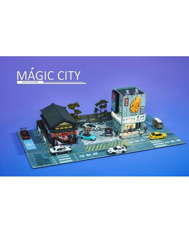 (預訂 Pre-order) Magic City 1/64 日本昭和建築 110060 Mazda 展廳&日本魷魚燒店