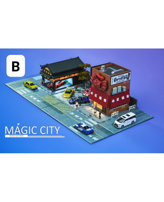 (預訂 Pre-order) Magic City 1/64 日本昭和建築 110059 Honda 展廳&日本刺身餐廳