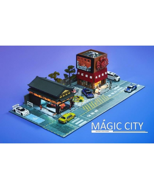 (預訂 Pre-order) Magic City 1/64 日本昭和建築 110059 Honda 展廳&日本刺身餐廳