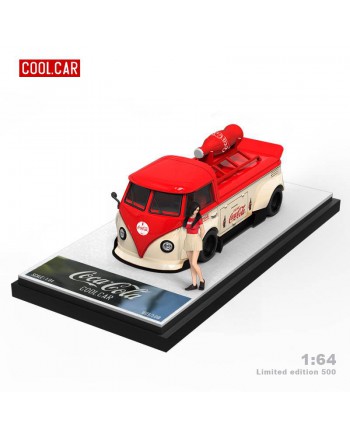 (預訂 Pre-order) CoolCar 1/64 VW TI PICKUP Coca Cola (Diecast car model) 拼色可口可樂-人偶版