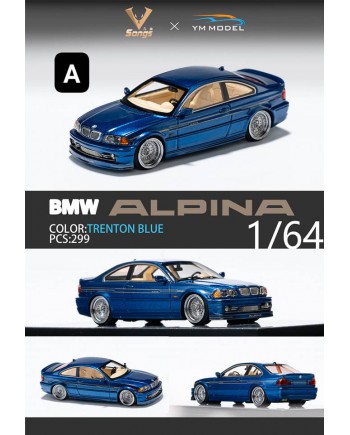 (預訂 Pre-order) Songs X YM model 1/64  BMW E46 ALPINA B3 (Resin car model) 限量299台 TRENTON BLUE