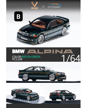 (預訂 Pre-order) Songs X YM model 1/64  BMW E46 ALPINA B3 (Resin car model) 限量299台 BRITISH GREEN