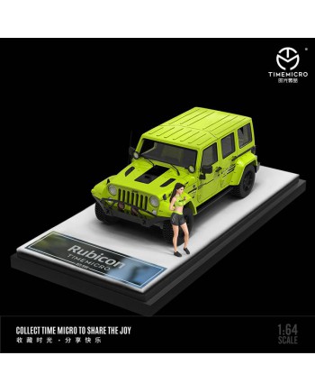(預訂 Pre-order) TimeMicro 1/64 Jeep Rubicon (Diecast car model) 極光綠 人偶版