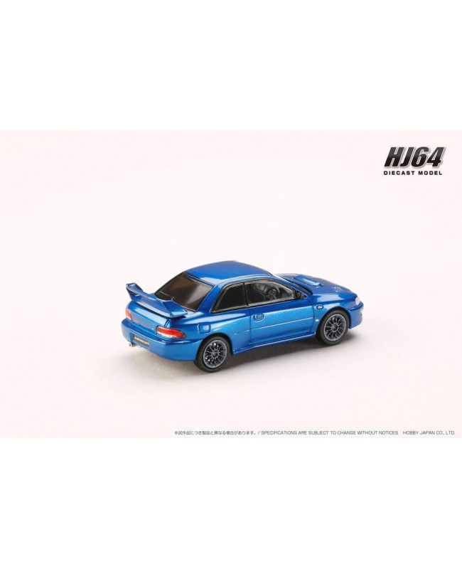 (預訂 Pre-order) HobbyJAPAN 1/64 SUBARU IMPREZA 22B Sti Version (GC8改) / Euro Customized Version HJ644041ABL : Sonic Blue Mica (Diecast car model)