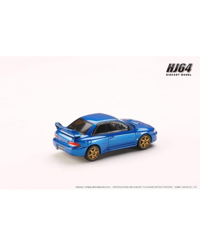 (預訂 Pre-order) HobbyJAPAN 1/64 SUBARU IMPREZA 22B Sti Version (GC8改) / Euro Customized Version HJ644041BBL : Sonic Blue Mica (Diecast car model)