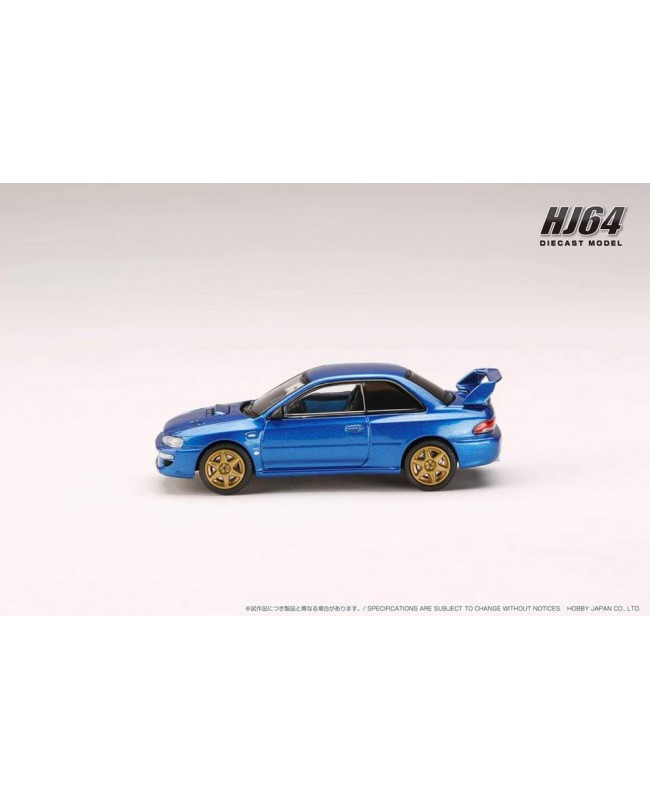 (預訂 Pre-order) HobbyJAPAN 1/64 SUBARU IMPREZA 22B Sti Version (GC8改) / Euro Customized Version HJ644041BBL : Sonic Blue Mica (Diecast car model)