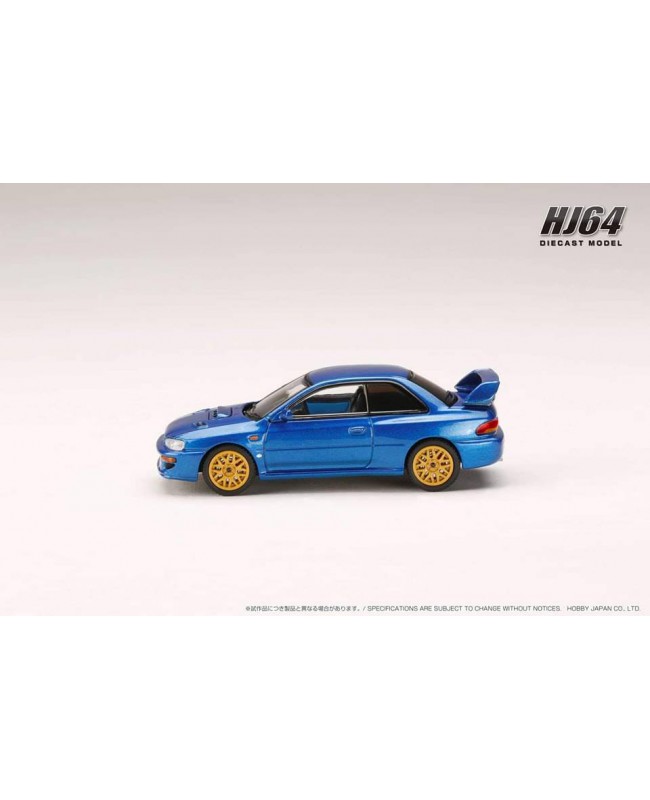 (預訂 Pre-order) HobbyJAPAN 1/64 SUBARU IMPREZA 22B Sti  / TYPE UK HJ645041BL :  Sonic Blue Mica (Diecast car model)