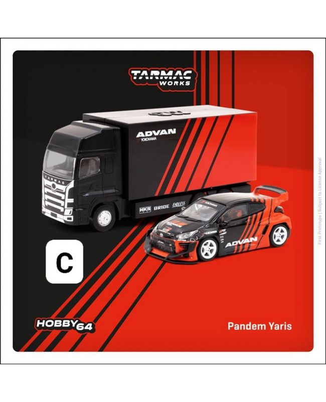 (預訂 Pre-order) TARMAC 1/64 Pandem Yaris ADVAN T64-080-ADV (Diecast car model)