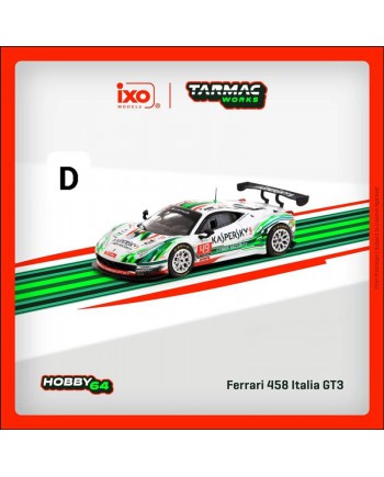 (預訂 Pre-order) TARMAC 1/64 Ferrari 458 Italia GT3 T64-074-16SPA49 (Diecast car model)