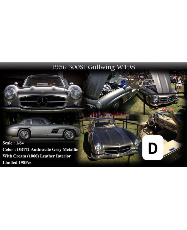 (預訂 Pre-order) MY64 1/64 300SL Gullwing W198 (Resin car model) 限量198台 DB172 Anthracite Grey Metallic