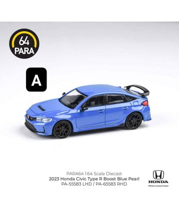 (預訂 Pre-order) PARA64 PA-65583 Honda Civic Type R 2023 Boost Blue Pearl RHD (Diecast car model)