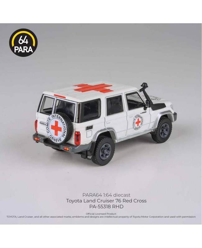 (預訂 Pre-order) PARA64 PA-55318 Toyota Land Cruiser LC76 International Red Cross LHD (Diecast car model)