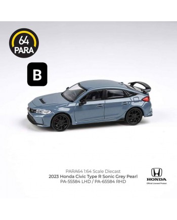 (預訂 Pre-order) PARA64 PA-65584 Honda Civic Type R 2023 Sonic Grey Pearl RH (Diecast car model)