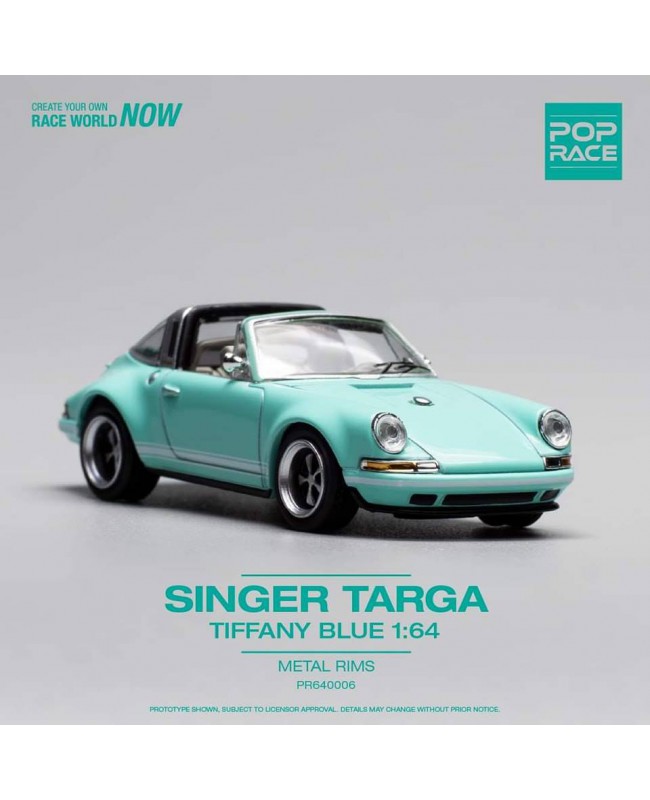 (預訂 Pre-order) Poprace 1/64 Singer Targa Tiffany Blue PR640006 (Diecast car model)