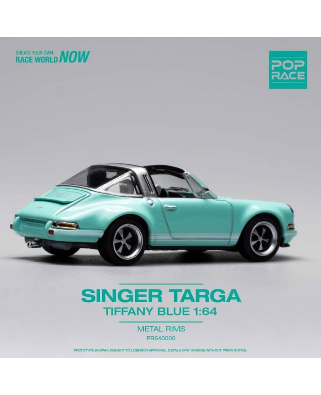 (預訂 Pre-order) Poprace 1/64 Singer Targa Tiffany Blue PR640006 (Diecast car model)