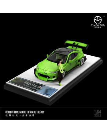 (預訂 Pre-order) TimeMicro 1/64 Toyota 86 Concept Rocket Bunny (Diecast car model) Green 人偶版