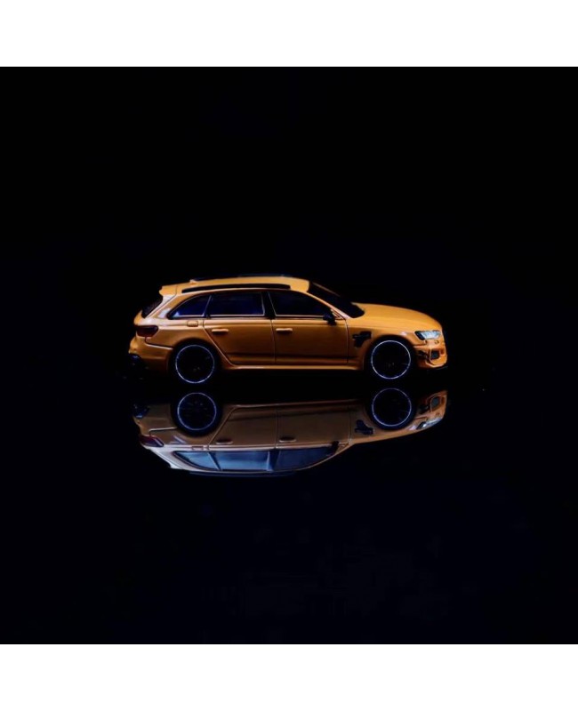 (預訂 Pre-order) BSC 1/64 ABT Audi RS4 Avant 連行李箱 (Diecast car model) 限量499台 Yellow