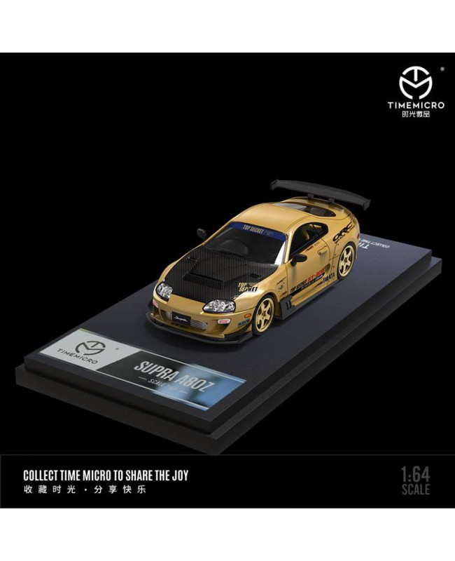 (預訂 Pre-order) TimeMicro 1/64 Toyota Supra A80Z 金色碳蓋 (Diecast car model)