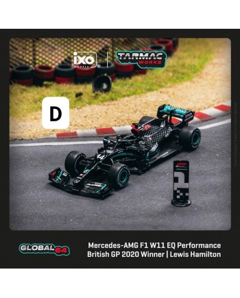 (預訂 Pre-order) Tarmac Works 1/64 T64G-F036-LH4 - Mercedes-AMG F1 W11 EQ Performance British Grand Prix 2020 Winner Lewis Hamilton (Diecast car model)