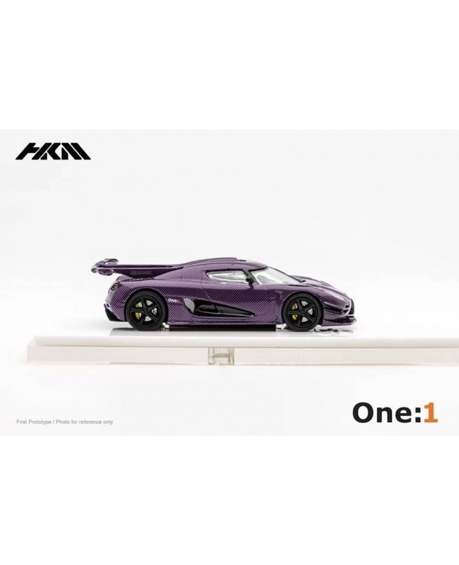 (預訂 Pre-order) HKM 1/64 Koenigsegg Agera One:1 (Diecast car model) 全碳纖 限量699台 Purple 紫色