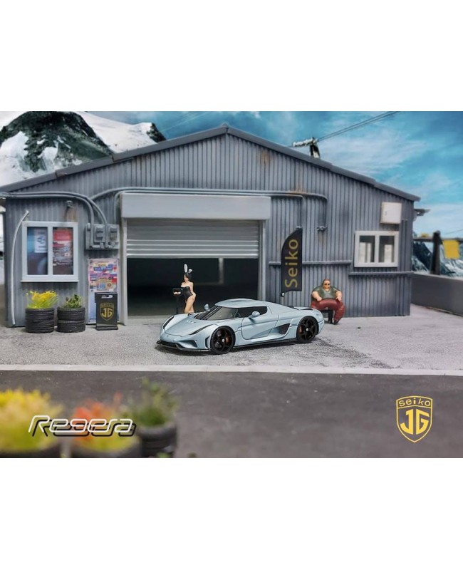 (預訂 Pre-order) Seiko JG 1:64 Regera 低尾翼版 (Diecast car model) 限量999台 Glacier Blue 冰河藍