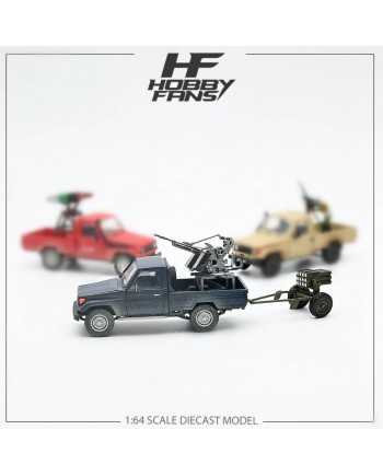 (預訂 Pre-order) HobbyFans 1/64 Armed pickup (Diecast car model) Blue 藍色 精裝版含裝備