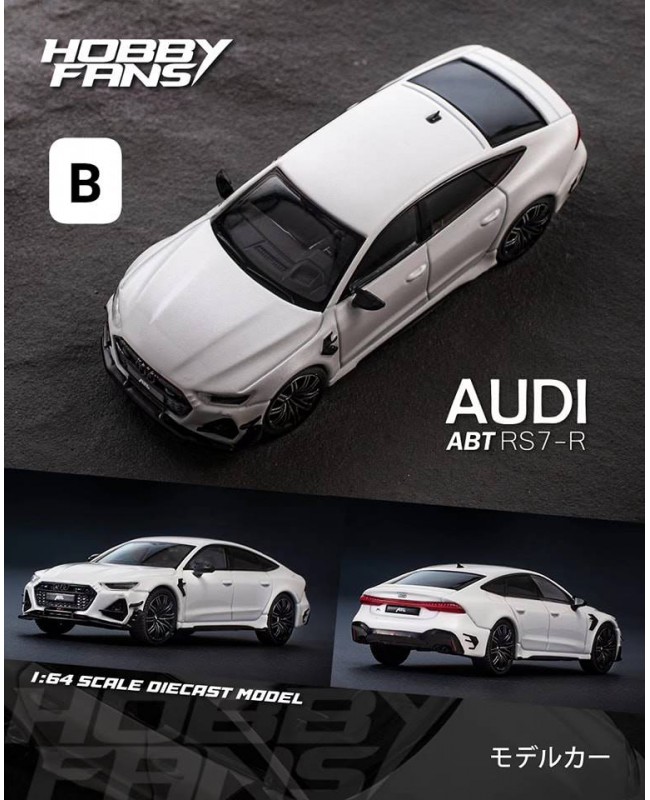 (預訂 Pre-order) HF 1/64 Audi RS7R ABT (Diecast car model) Pearl white