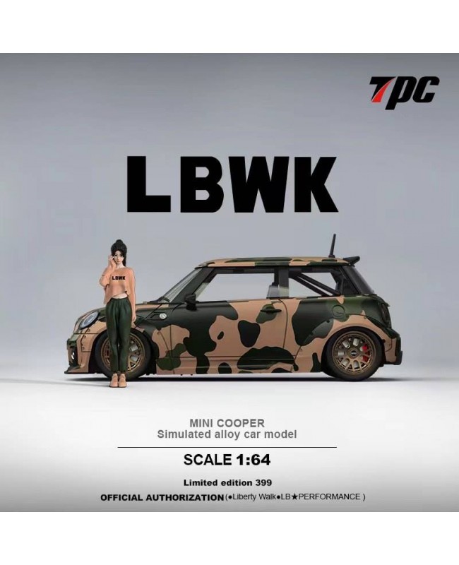 (預訂 Pre-order) TPC 1/64 LBWK Mini Coupe (Diecast car model) 限量399台 迷彩黃 人偶版