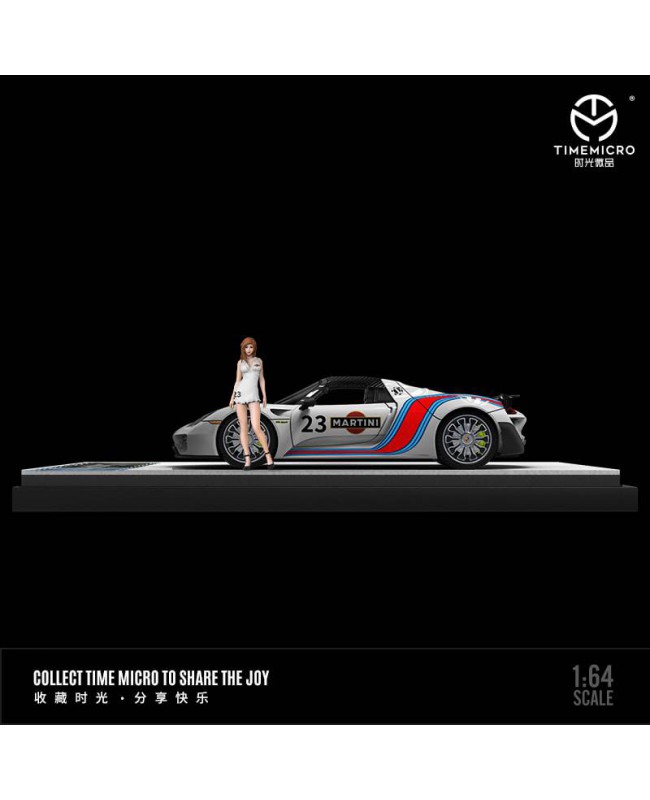 (預訂 Pre-order) TimeMicro 1:64 918 Spyder (Diecast car model) Martini 人偶版 (限量999台)