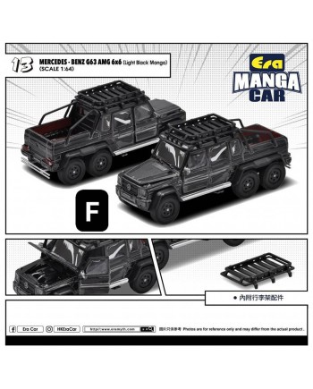 (預訂 Pre-order) ERA CAR 1/64 ME013 Mercedes-Benz G63 AMG 6X6 (Light Black Manga) (Diecast car model)