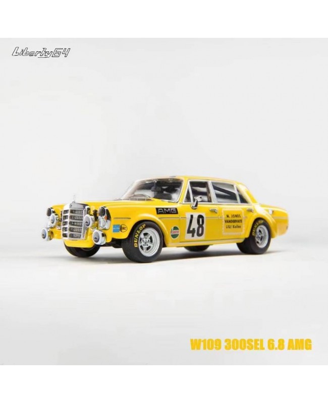 (預訂 Pre-order) Liberty64 1/64 Benz W109 300 SEL 6.8 AMG Yellow Pig #48 (Diecast car model) 